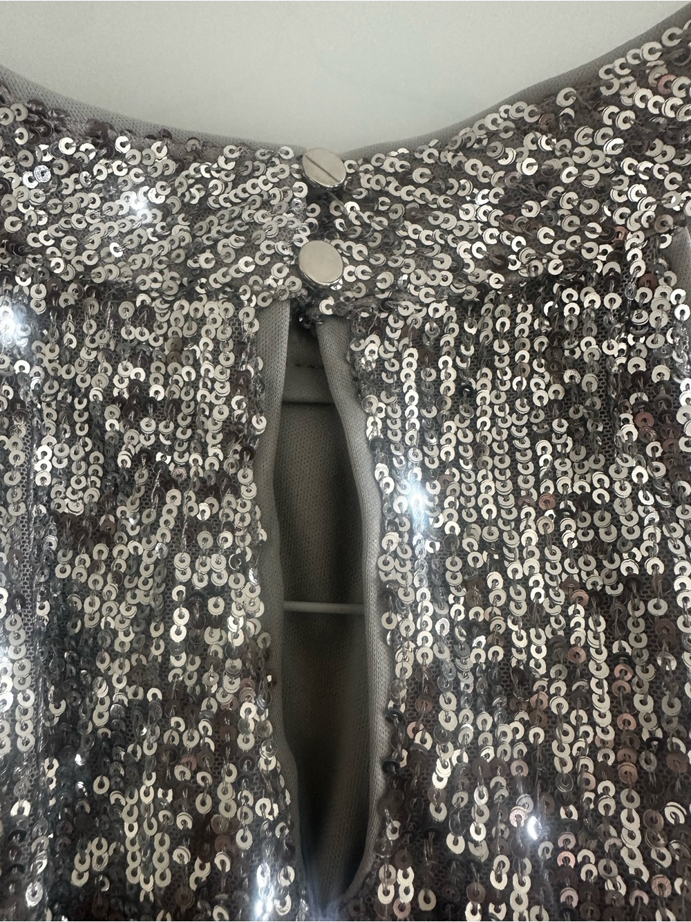 Cable & Gauge Silver Sequin Halter Tank Top - Picture 5 of 6
